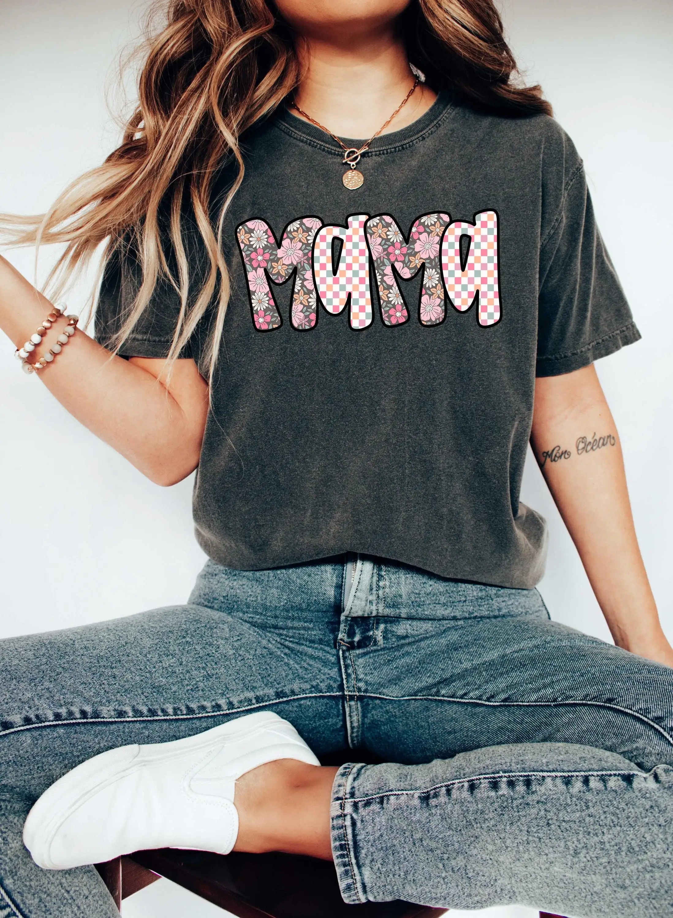 Floral Mama T Shirt Leopard Mom Mother s Day for Cute