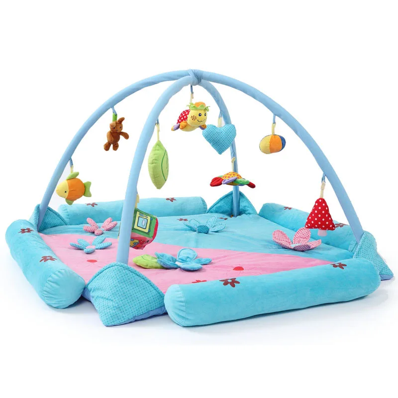 

Infant Play Mat Gym Set‌ - Non-Toxic Crawling Mat with Plush Rug | Musical Caterpillar Toy | 0-12 Months Baby Gift