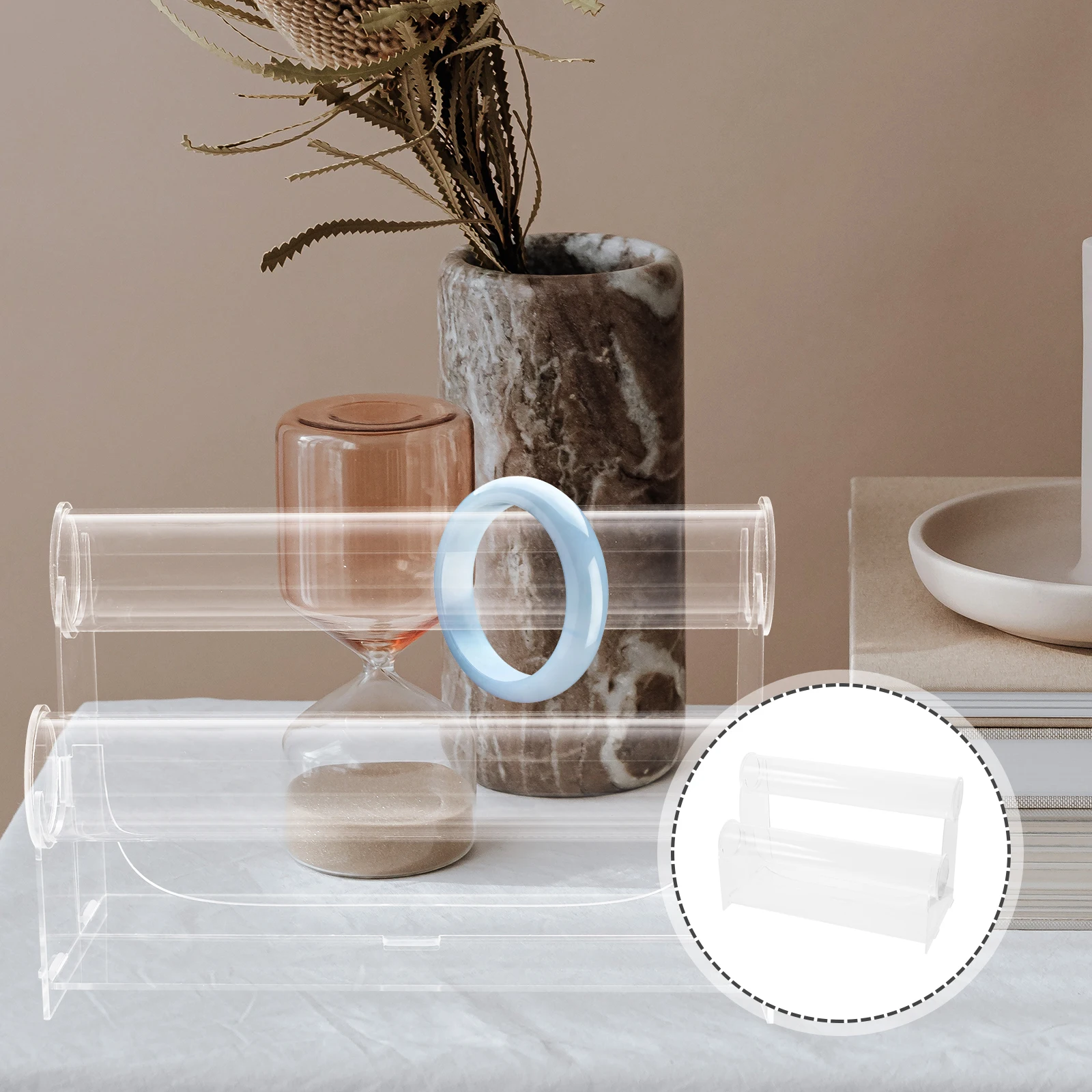 

Acrylic Headband Organizer Transparent Hairband Holder Stand For Women Girls Headband Storage Display Rack Headdress Holder