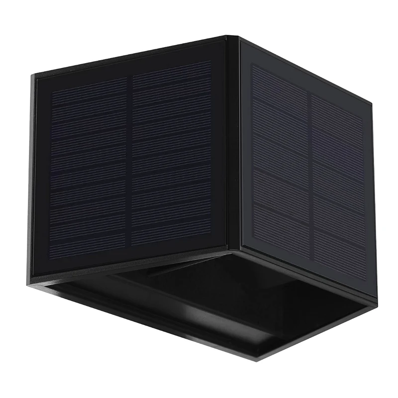 Lampada da parete solare Illuminazione per esterni su-giù Lampada a LED Luci solari per lavaggio a parete per cortile giardino dimmerabile-ABFB