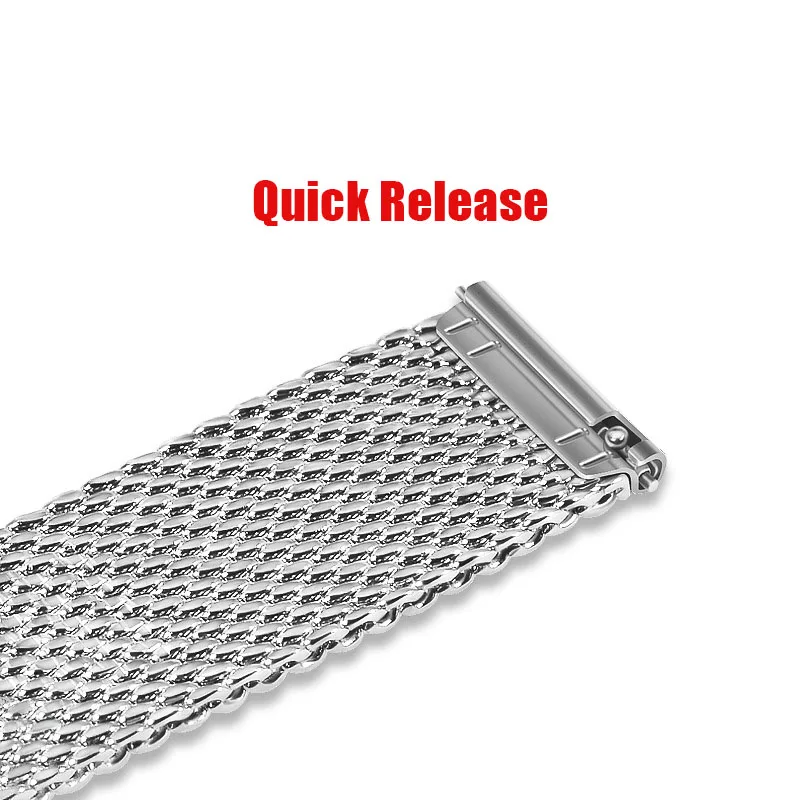 Milanese Metal Watch Band 1.0mm 0.6mm Mesh Bracelet for Seiko for IWC Strap 3mm Thickness 18/20/22mm Stainless Steel Wristband