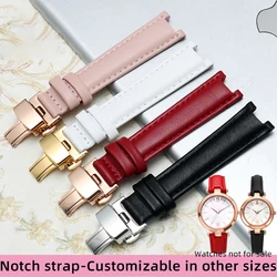 Customized notch strap for Folli Follie notch leather strap lady bubble women's MK Rossini Armani Bracelet 12x5mm 16x9mm 20x11mm