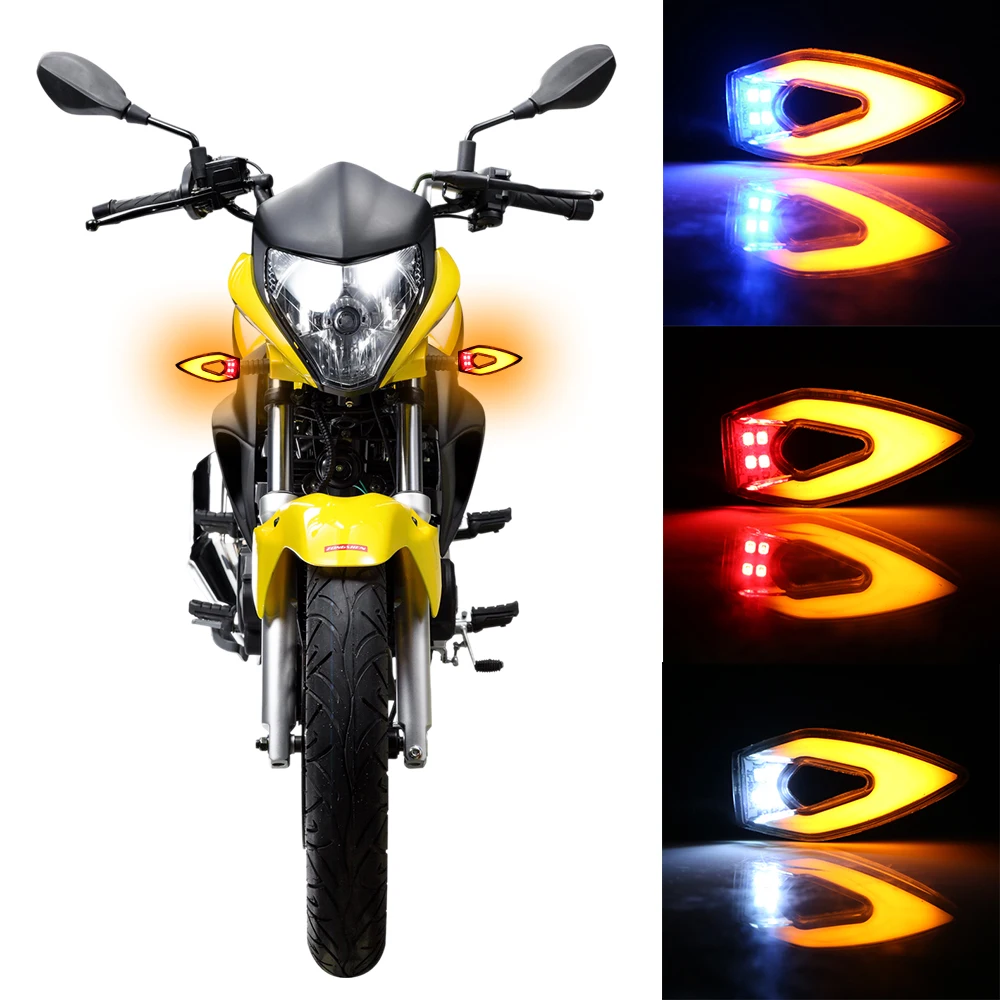 

Turn Indicator Lamp Universal Motorbike Accessories Motorcycle Turn Signals Light Flexible Tail Light 2Pcs/set