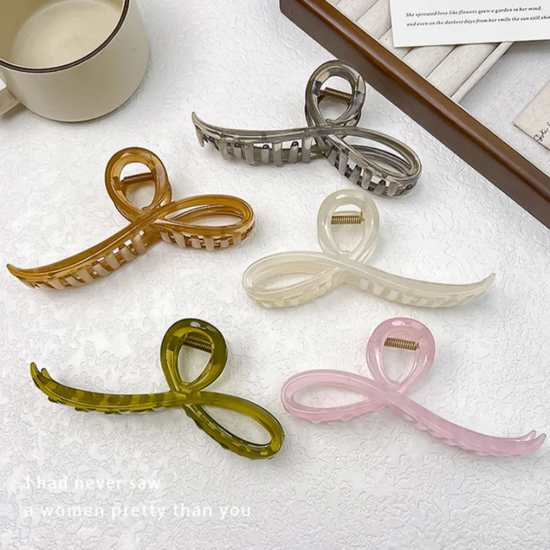 Elegante Gelee Farbe Bogen Haar Klaue Für Frauen Vintage Zurück Stirnband Haar Clip Krabben Mädchen Haarnadel Mode Haar Zubehör Ornament – Detail 11