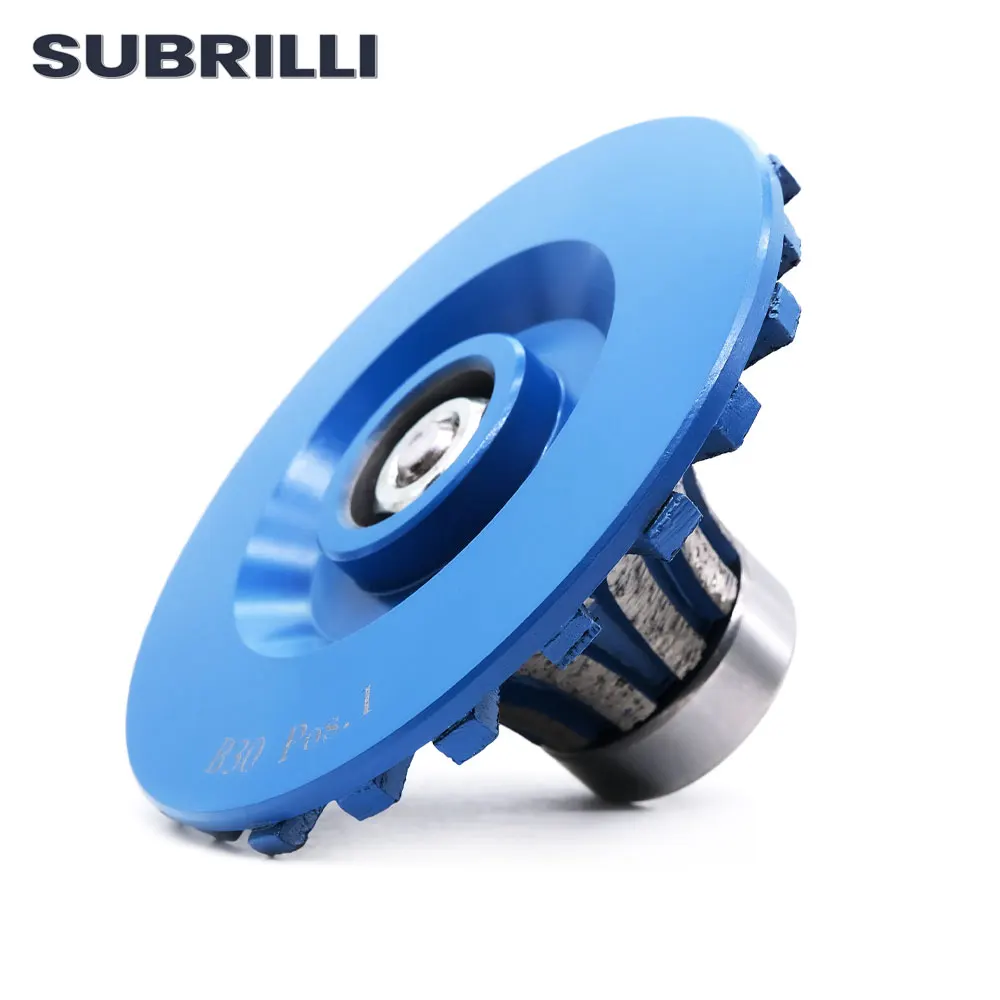 SUBRILLI B30 Diamond Profiling Wheel Metal Bond Segment Router Bit Hand Held Router Machine Grinding Wheel B Shape 30mm M10/M8