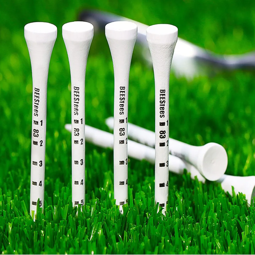 10Pcs Tee Adjustable Height Ball Studs Golf Pin Wood Stud Seat Training Supplies Accessories Golf Ball Studs Depth Marking Tee