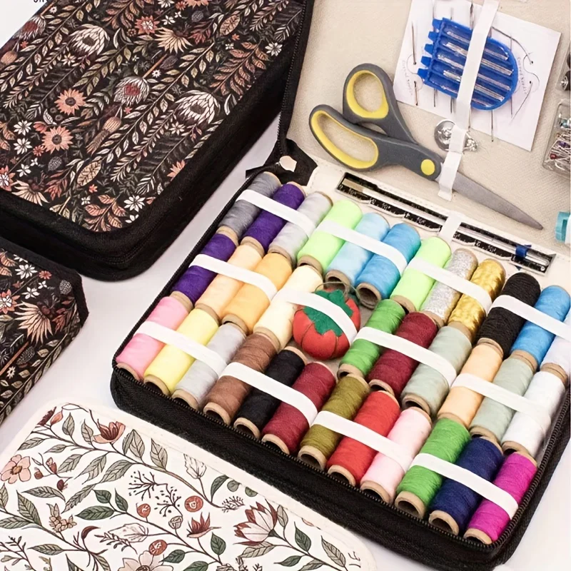 

Multi-function Travel Sewing Kit Sewing Box Stitch Needle Thread Storage Bag Fabric Craft Mom Xmas Gift Sewing Set