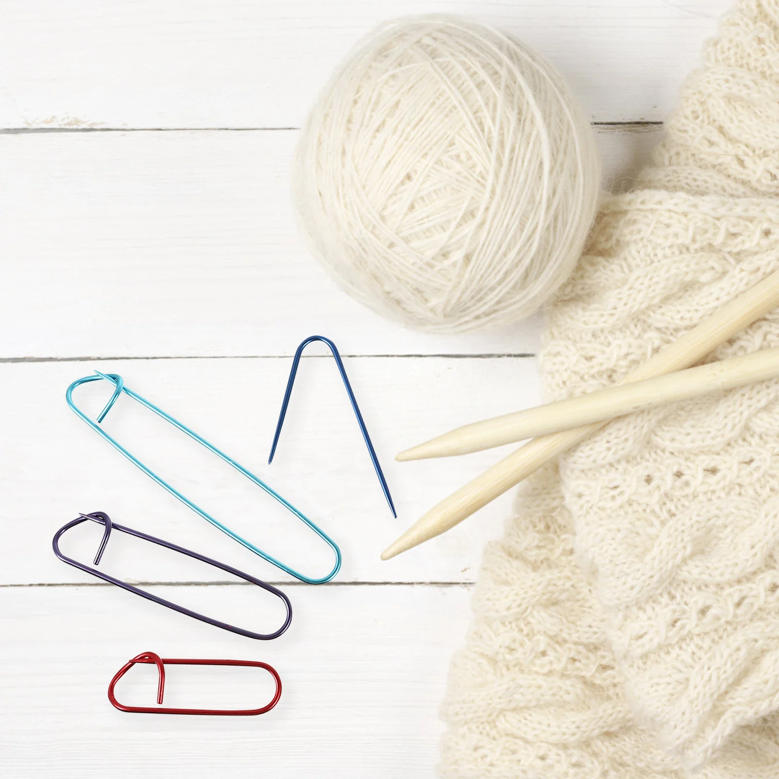 

9Pcs Knitting Needles Kit Colorful Durable Practical Crochet Hooks Cable Needle Stitch Holders Craft Accessories