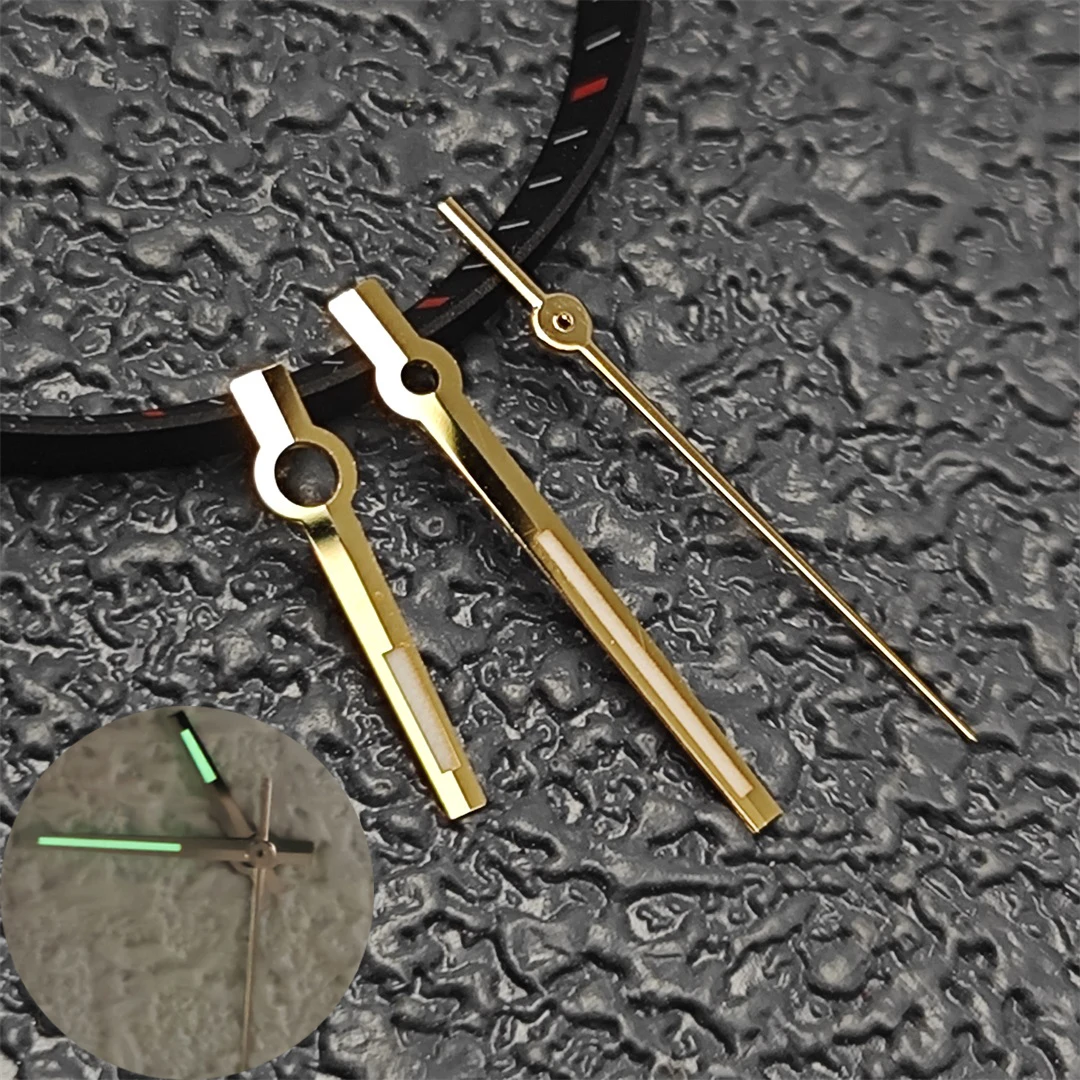 مصقول الفضة الذهب NH35 ساعة الأيدي الإبر C3 أو BWG9 مضيئة مؤشر Datejust الأيدي لقطعة استبدال Seiko NH35/NH36