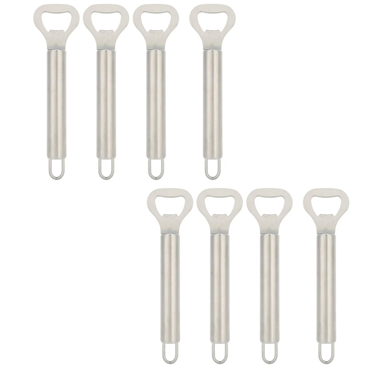 

8PCS Mini Portable Stainless Steel Manual Opener Beer Bottle Lids Opener Kitchen Accessories