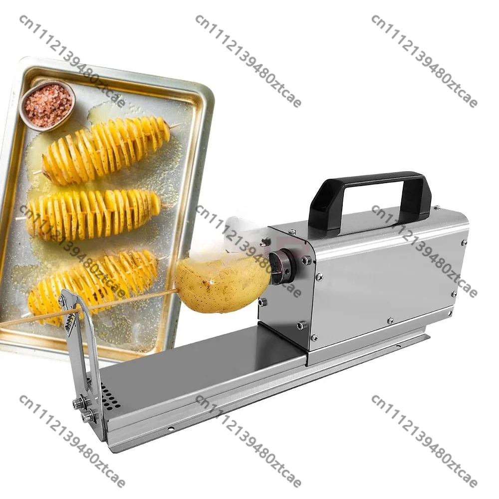 3-in-1 Electric Tornado Potato Slicer, Semi-Automatic Spiral Twister Cutter for Curly Fries & Vegetables