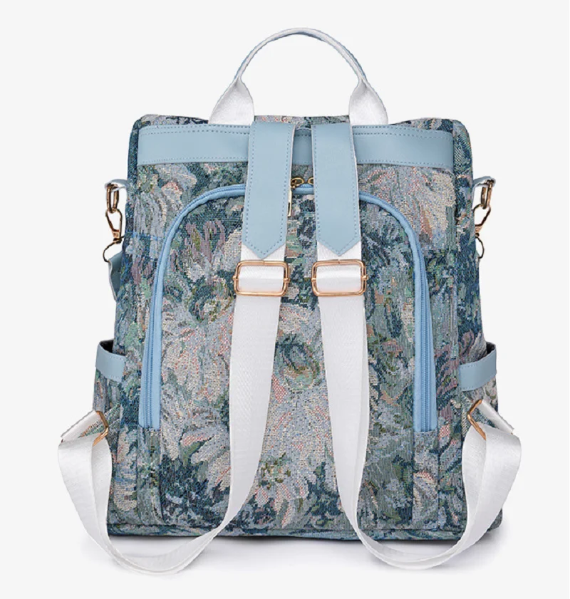 Hot Sale Women Fashion Luxury Oxford Printing Anti Theft Travel Backpacks Large Capacity Ladies Casual Shoulder Bags School Bag