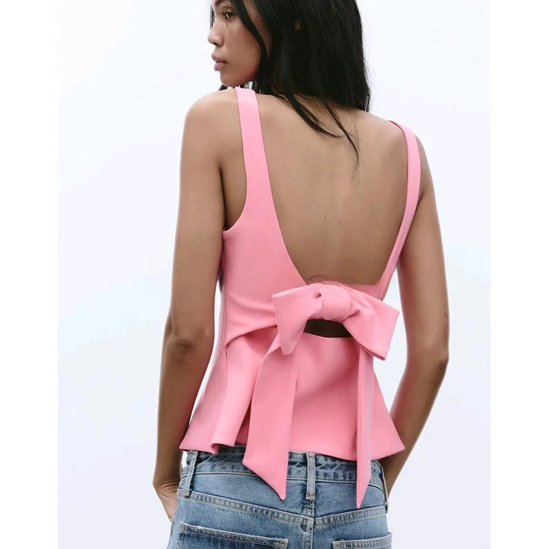 

Новое весеннее поступление, женский повседневный топ с квадратным воротником, украшенный узлом, облегающий топ из полиэфирного волокна, тонкая модель