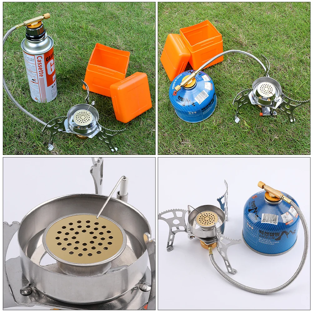 

Windproof Stove Burner Camping Burner Portable Outdoor Stove For Camping Hiking No Rust Durable High Temperature