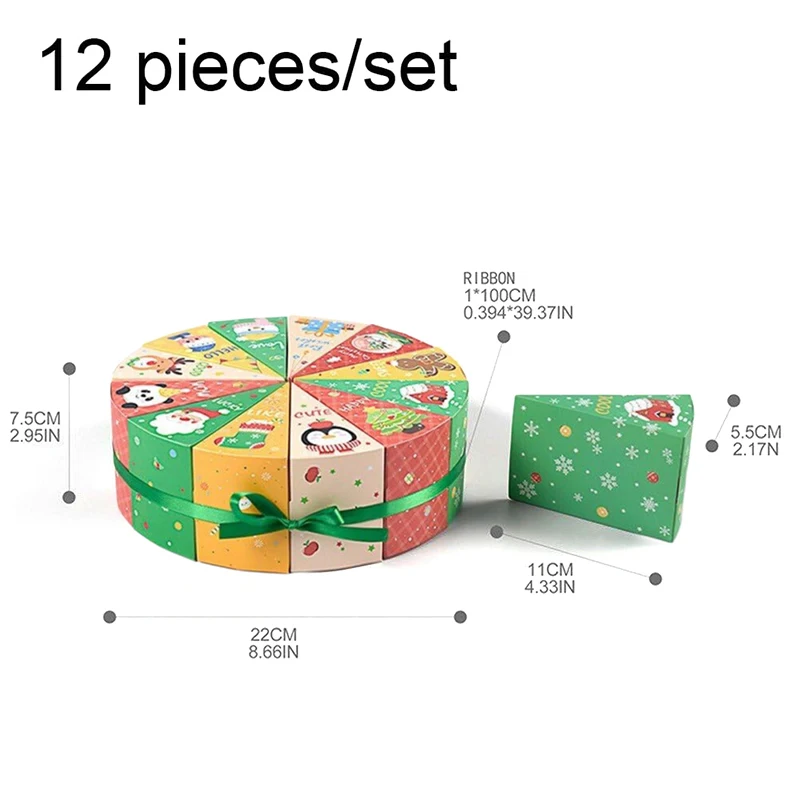 Merry Christmas Candy Box 12pcs Gift Boxes