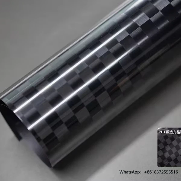 

2025 New PET 3D Matte Square Carbon Carbon Fiber Vinyl DIY Car Exterior / Interior Accessories Car Wrap Vinyl