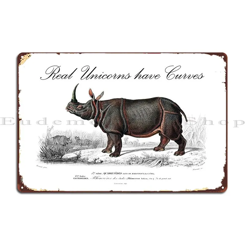 Real Unicorns Have Curves Metal Plaque Poster Rusty Club Club Bar Cave Customized Tin Sign Poster