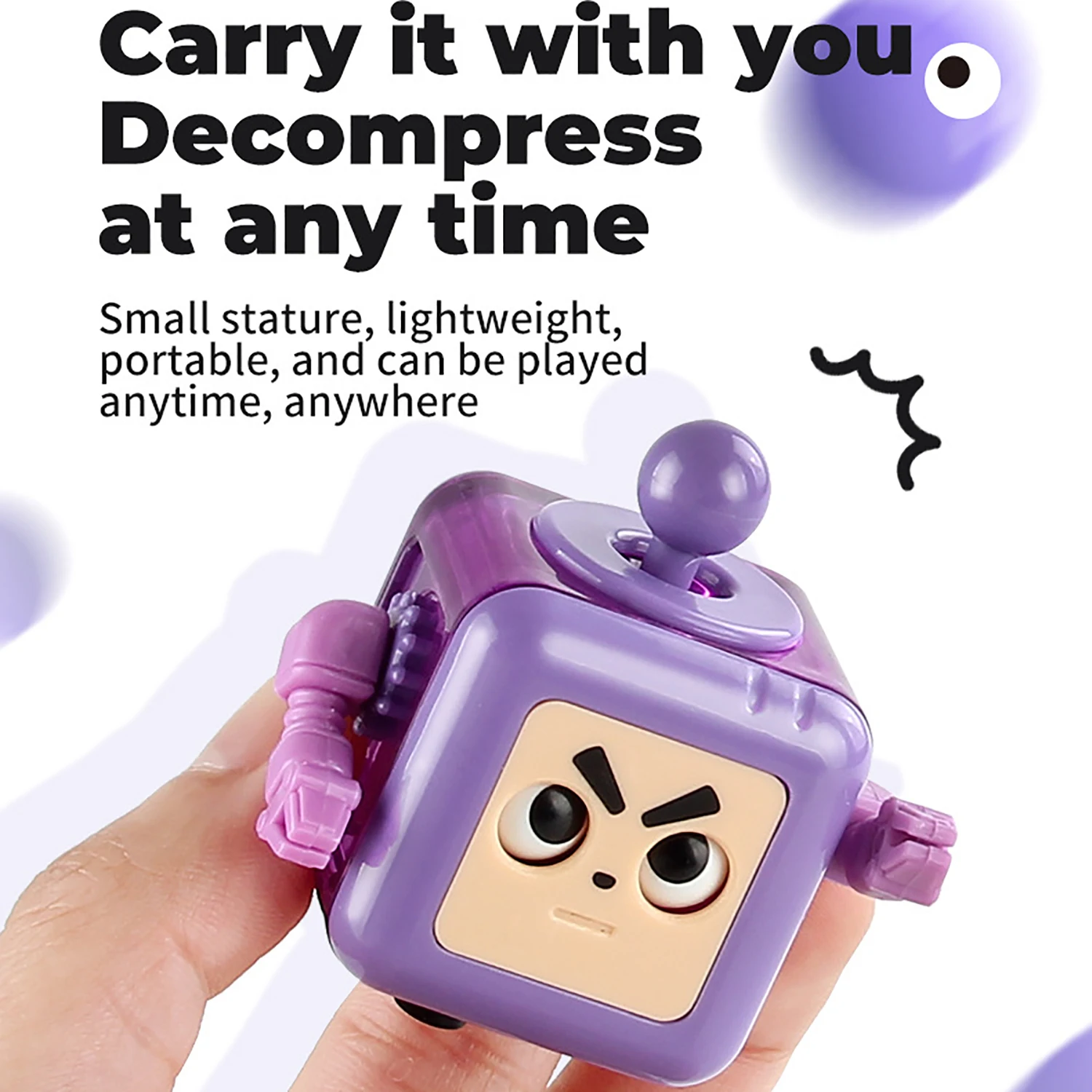 Divertenti grandi occhi Robot cubo giocattoli di decompressione giocattoli sensoriali giocabili a 6 lati antistress regali di compleanno per bambini adulti