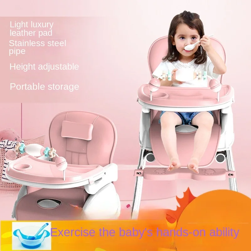 Baby Dining Chair Pieghevole Portatile Casa Da Pranzo Sedia Del Bambino Bambino Tavolo Da Pranzo Tavolo Da Pranzo Sedia