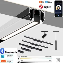 Modern Magnetic Track light system for Tension stretching ceiling soft film magnetic Rail Lamp concealed track lights livingroom