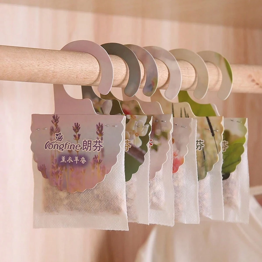 5/10 Stück Kleiderschrank-Hängebeutel, anhaltender Duft, duftende Taschen für Schrank, Zimmer, Schubladen, Badezimmer, Lufterfrischer, Aromatherapie – Detail 2