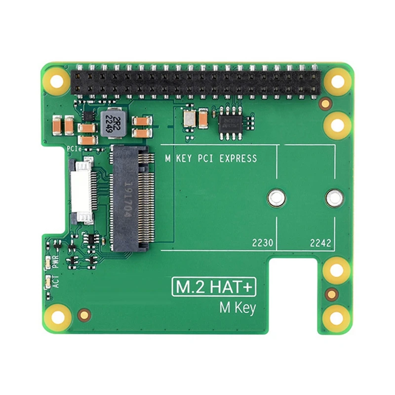 AU61-For Raspberry Pi 5 Pcie To M.2 HAT+ Nvme SSD Expansion Board Gen2 Gen3 For 2230 2242 Nvme M.2 SSD