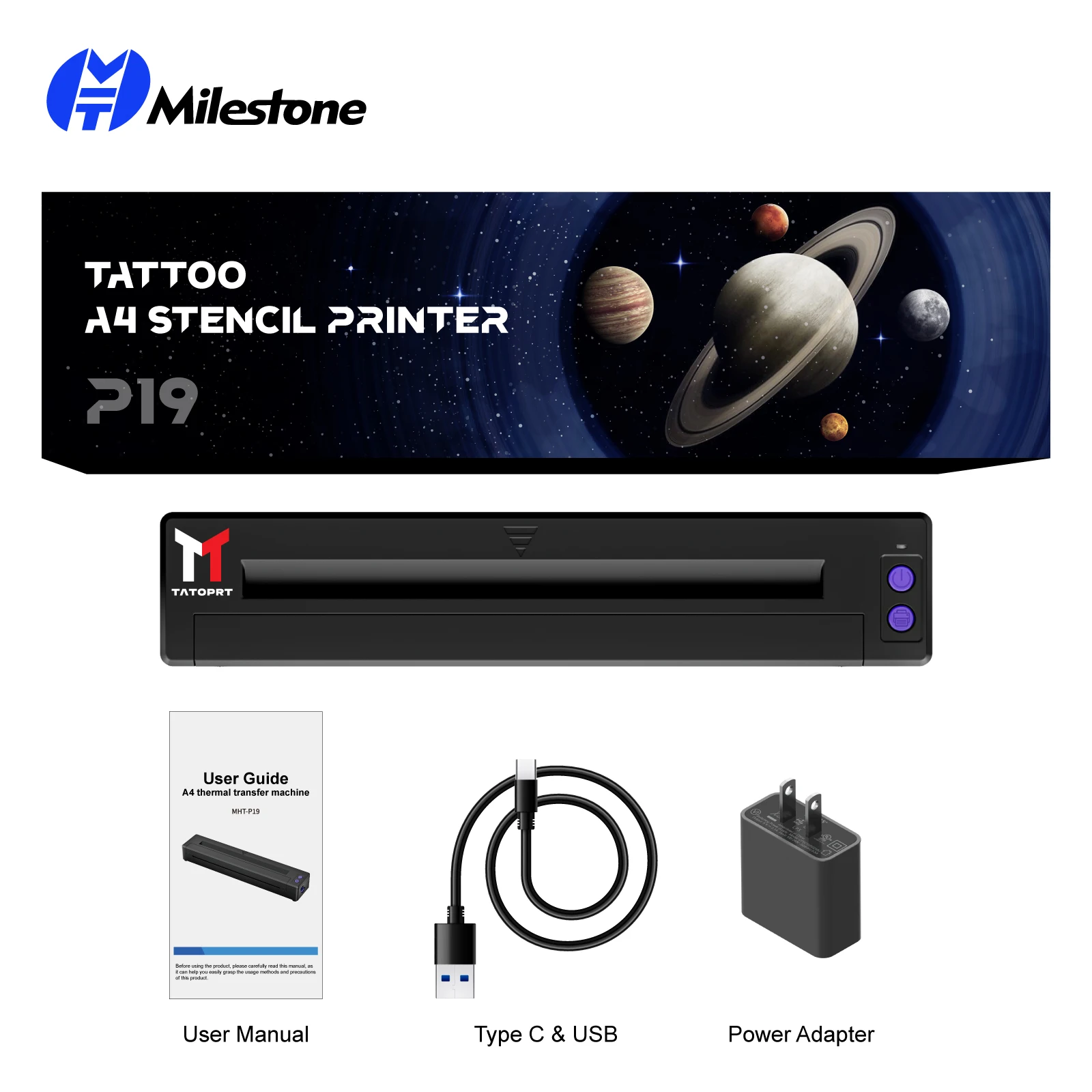 Imagem -04 - Mht-velocidade Tattoo Stencil Printer a4 Thermal Temporary Tattoo Printer Sticker Tattoo Machine Lithium Battery Inside Tattoo Transfer