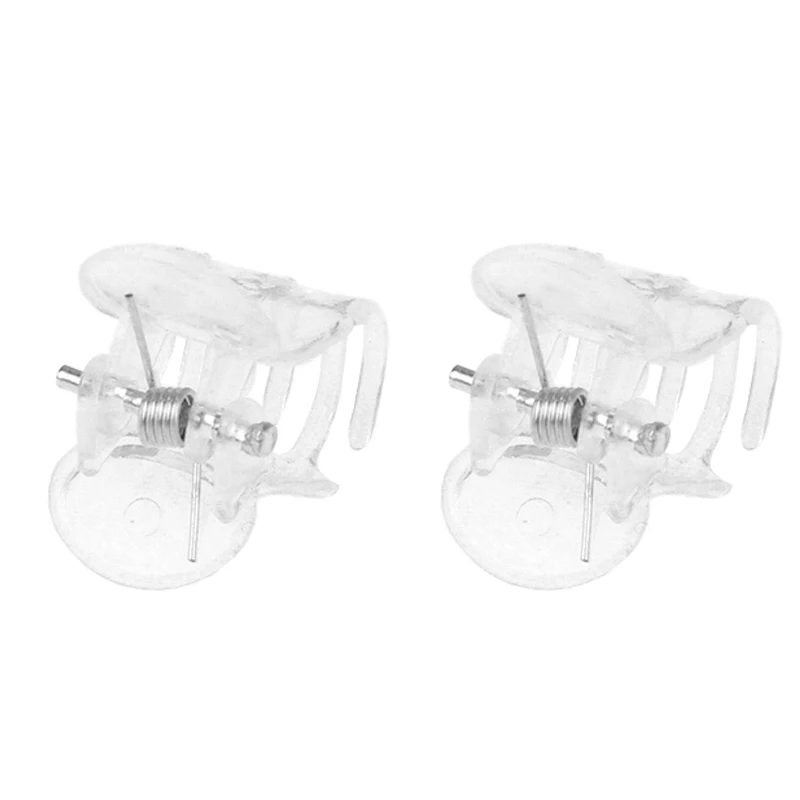 100Pcs 투명 정원 식물 클립 투명 플라스틱 6-발톱 난초 클램프 꽃 등반 줄기 장식 지원 고정 장치