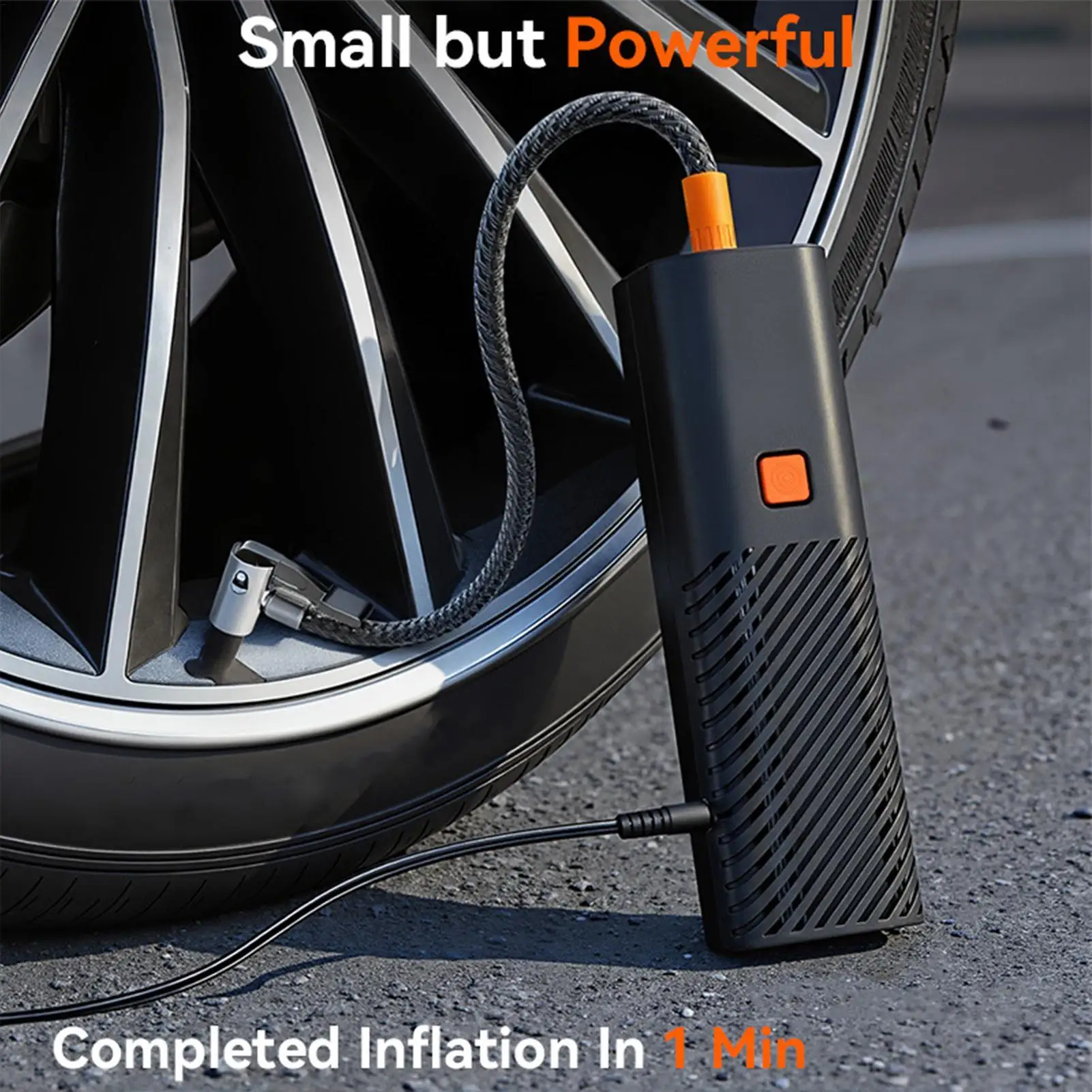 Car Tire Pump Car Wheel Compressor Powerful Tire Air Pump for Driving Commuting Bike Vehicle Truck Motorcycle SUV RV Travel