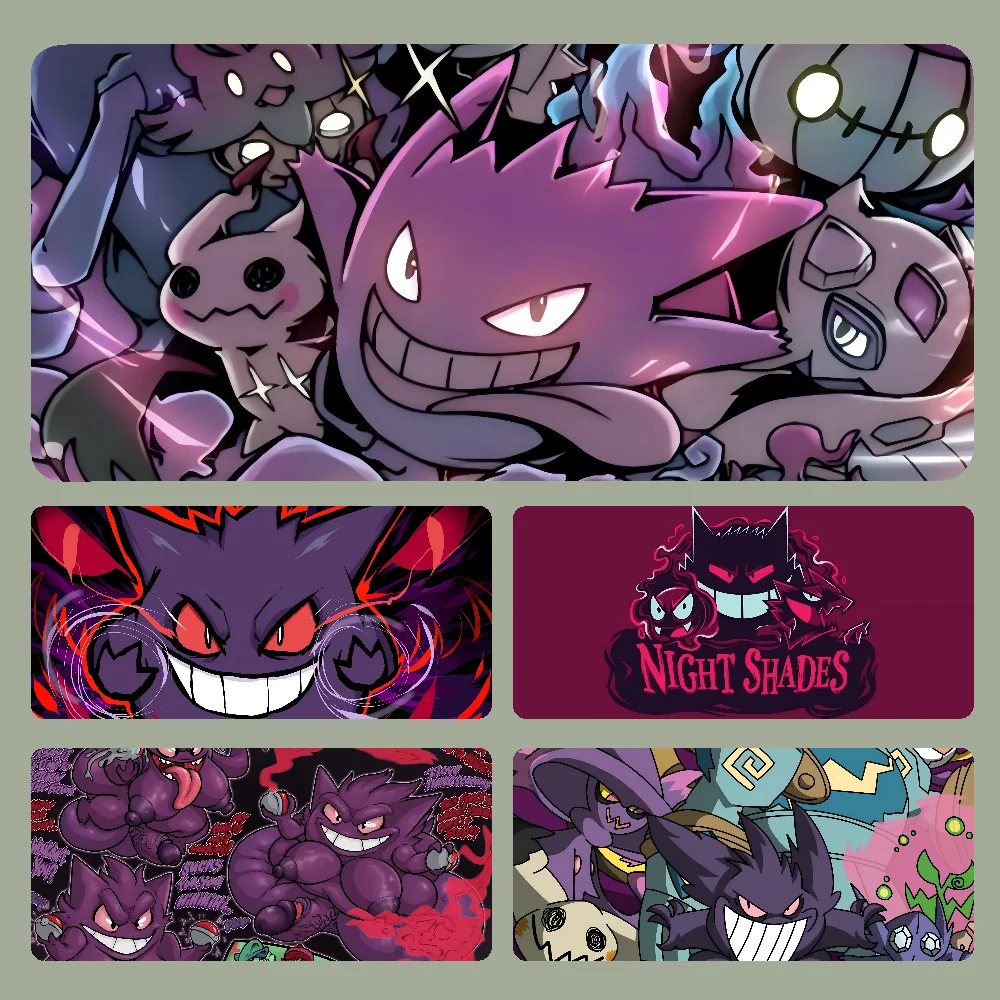 

P-Pokemon G-Gengar Mousepad Large Computer Gaming Accessories MousePads Desk Mats Anti-slip Laptop Soft Mouse Pad