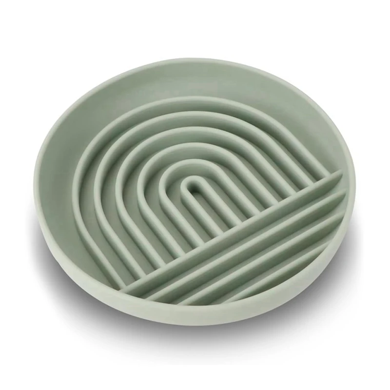 Slow Food Dog Bowl Silicone Jigsaw Bowl With Suction Cup Non-Slip Dog Food Bowl Slows Down Eating Speed Slow Food Bowl