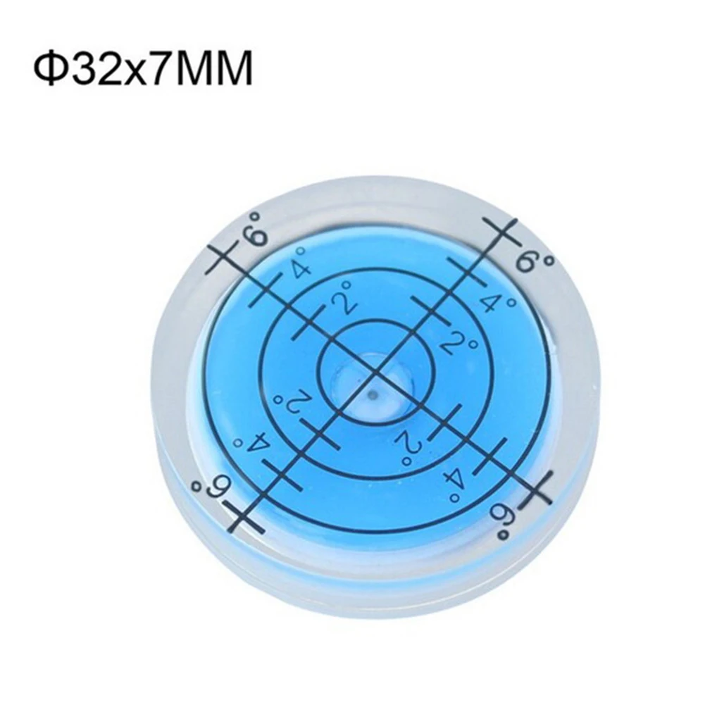 1 szt. Bańka poziomowa 32mm x 7mm Mini okrągła wypoziomka akrylowa precyzyjna okrągła poziomica pęcherzykowa narzędzia pomiarowe do przyczepy