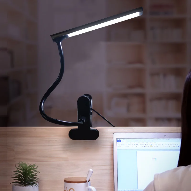 Lâmpada de mesa portátil com USB, escurecimento de 3 velocidades, proteção para os olhos, leitura, cabeceira, LED Night Light, elegante e simples, Estudo Quarto