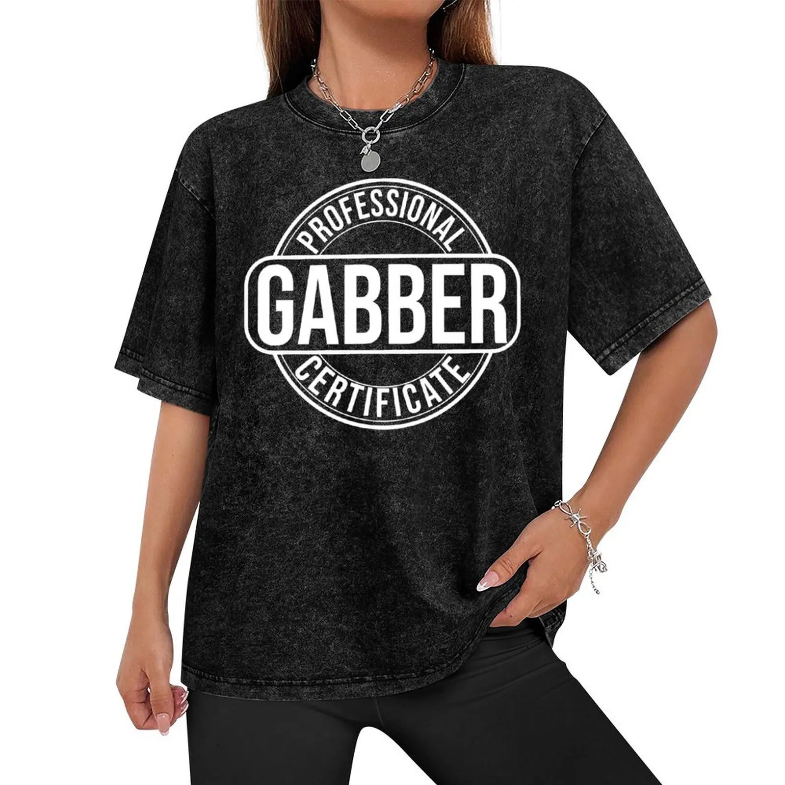 Professional Gabber Certificate T-Shirt designer shirts heavyweights baggy shirts designer t shirt men