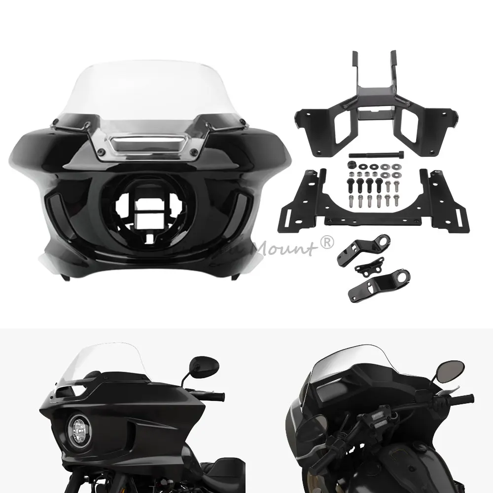 

Опорный кронштейн обтекателя передней фары с 10-дюймовым лобовым стеклом для Harley Softail 1YXZ LOW RIDER ST 2022-2024/EL DIABLO 2022