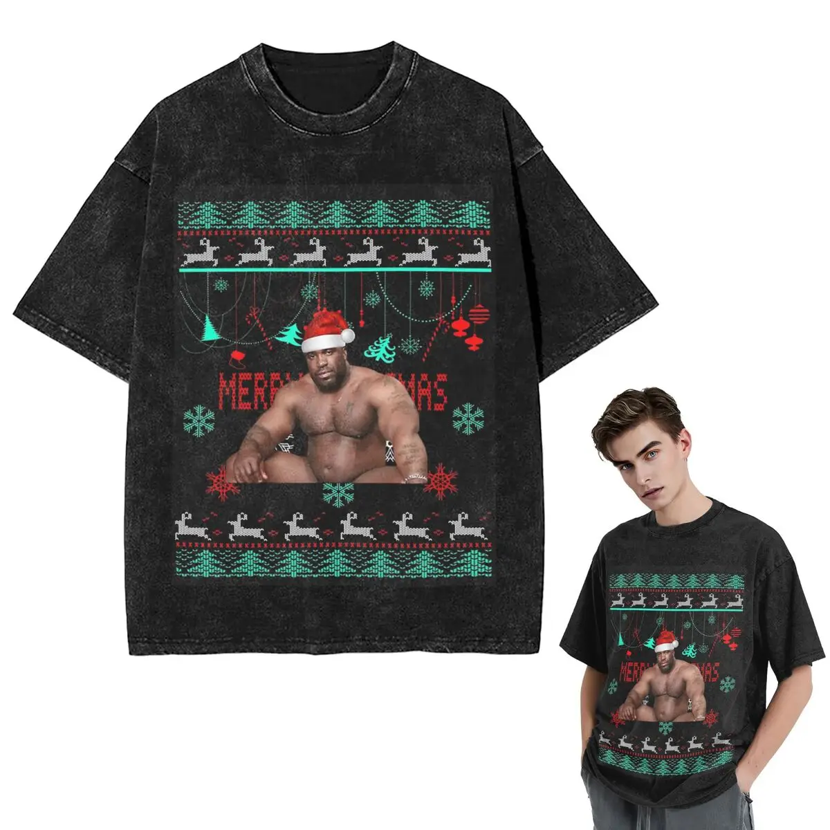 الشارع الشهير تي شيرت باري الخشب عيد الميلاد 1 غسلها تي شيرت قصير الأكمام الهيب هوب قمم تي شيرت تيز للرجال والنساء #1