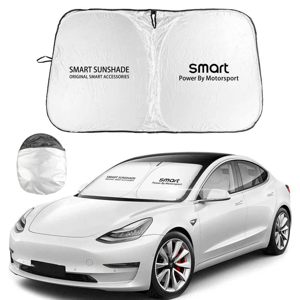 Car Portable Foldable Front Windshield Sunshade Cover For Smart Eq Fortwo Forfour 453 451 452 450 454 Roadster Auto Accessories