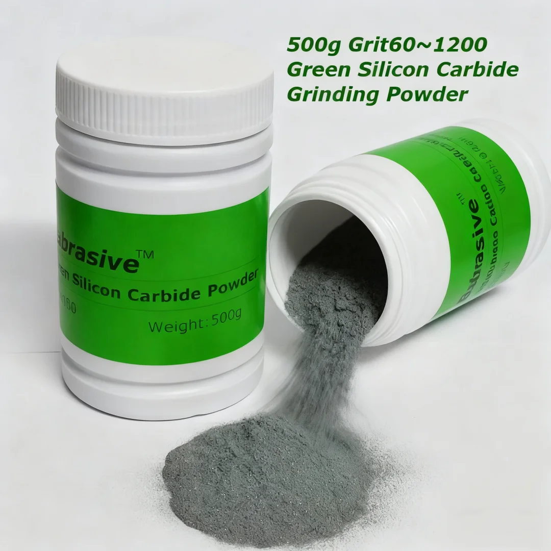 500g Grit60~1200 Green Carborundum Grinding Abrasive Powder With Vibration Tumbler Machine For Jadeite Jade Agate Polishing