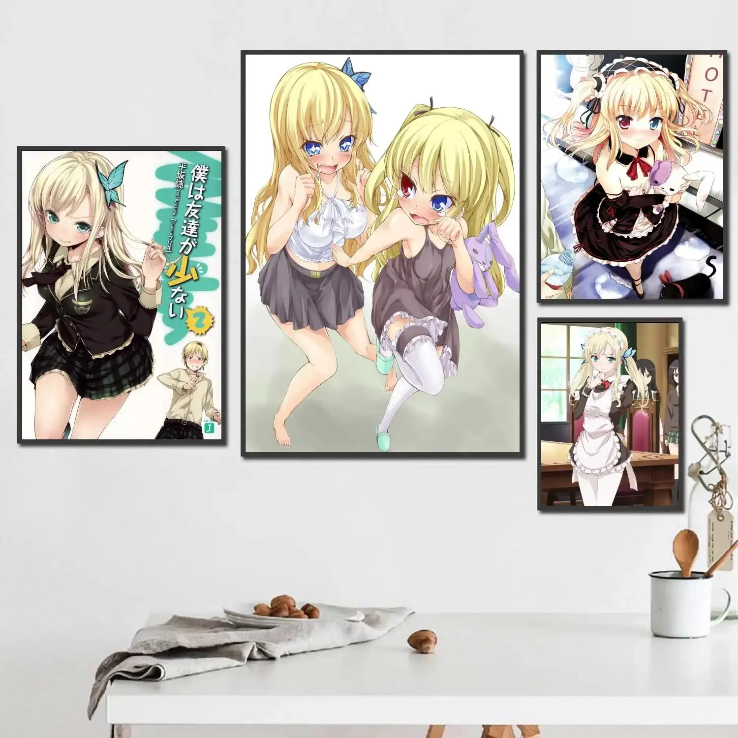 Póster de Boku Wa Tomodachi Ga Sukunai Manga, arte de pared en lienzo de x pulgadas para habitación, Bar, decoración de cafetería, regalo de impresión decorativa de Anime