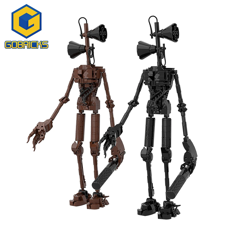 Gobricks MOC Classics Horror Game Scene Siren Head Classic Mechanical Monster Building Block Assembly Model Mechanical Robot Toy