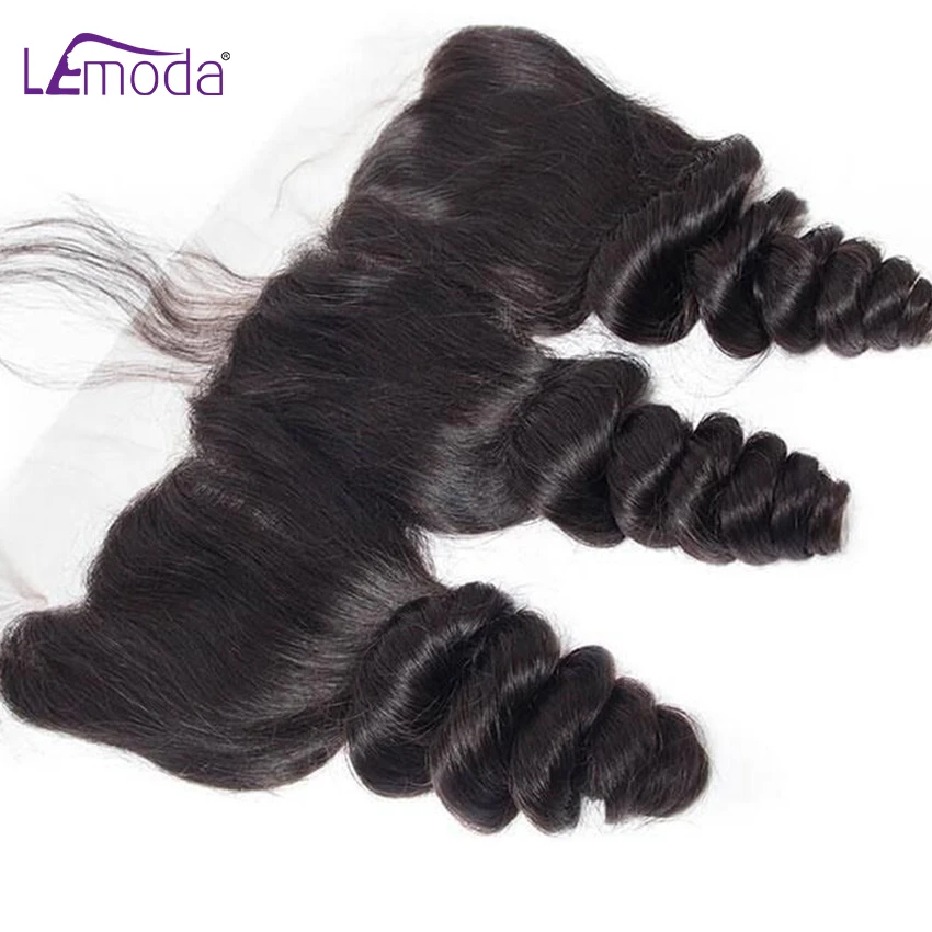 13X6 Lace Frontal Closure With Loose Wave Human Hair Bundles Brazilian Hair Weave Bundles With 13x4 Closure Remy Hair Extensions