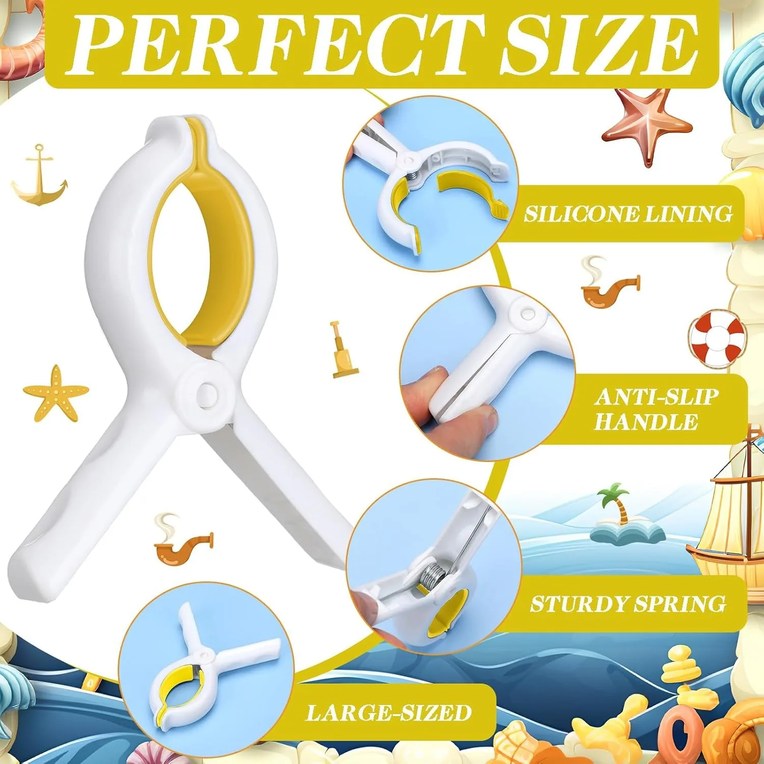 8 Pack Marine Boat Rail Towel Clips Storm Proof Clips Pontoon Boat Towel Organizer Accessories Multi-Purpose Outdoor Laundry