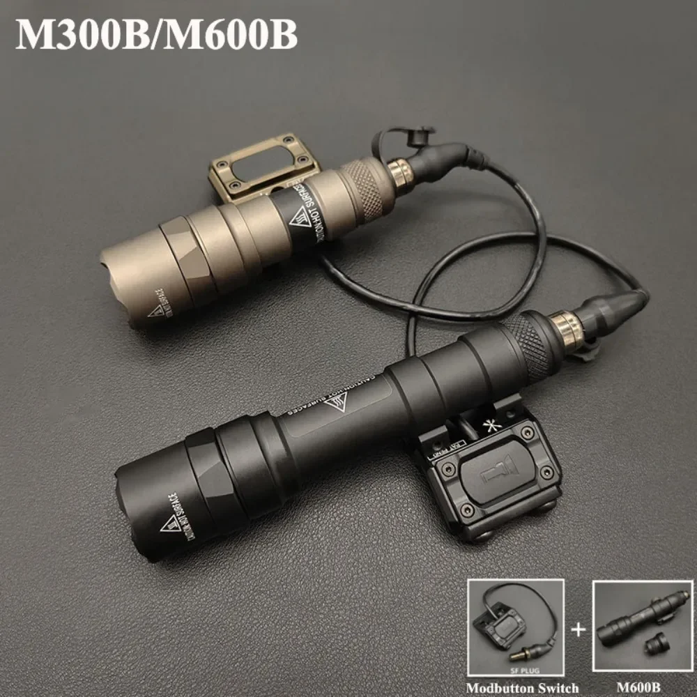 

Tactical SF M600B M300B Airsoft Weapon Gun Light with Modbutton Pressure Switch Scout Rifle LED Flashlight Fit 20mm Rail
