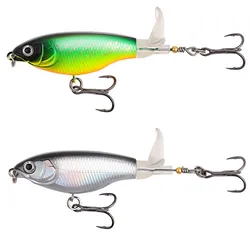 1Pcs Topwater Whopper Plopper Fishing Lure 6g/10g Trolling Catfish Artificial Hard Bait with Soft Rotating Tail Fishing Tackle