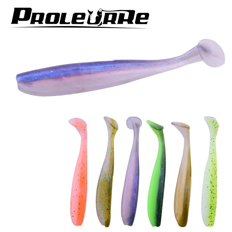 

20 Pcs/lot Easy Shiner Soft Fishing Lure 6cm 1.5g Silicone Jig Wobblers Soft Bait Shrimp Odor Artificial PVC Double Colors Baits