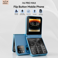 SERVO i16 PRO MAX Flip Phone 4 SIM Card GSM Electric Torch Automatic Call Recording 2.6 Inch Screen Foldable Mobile Phone Type-C