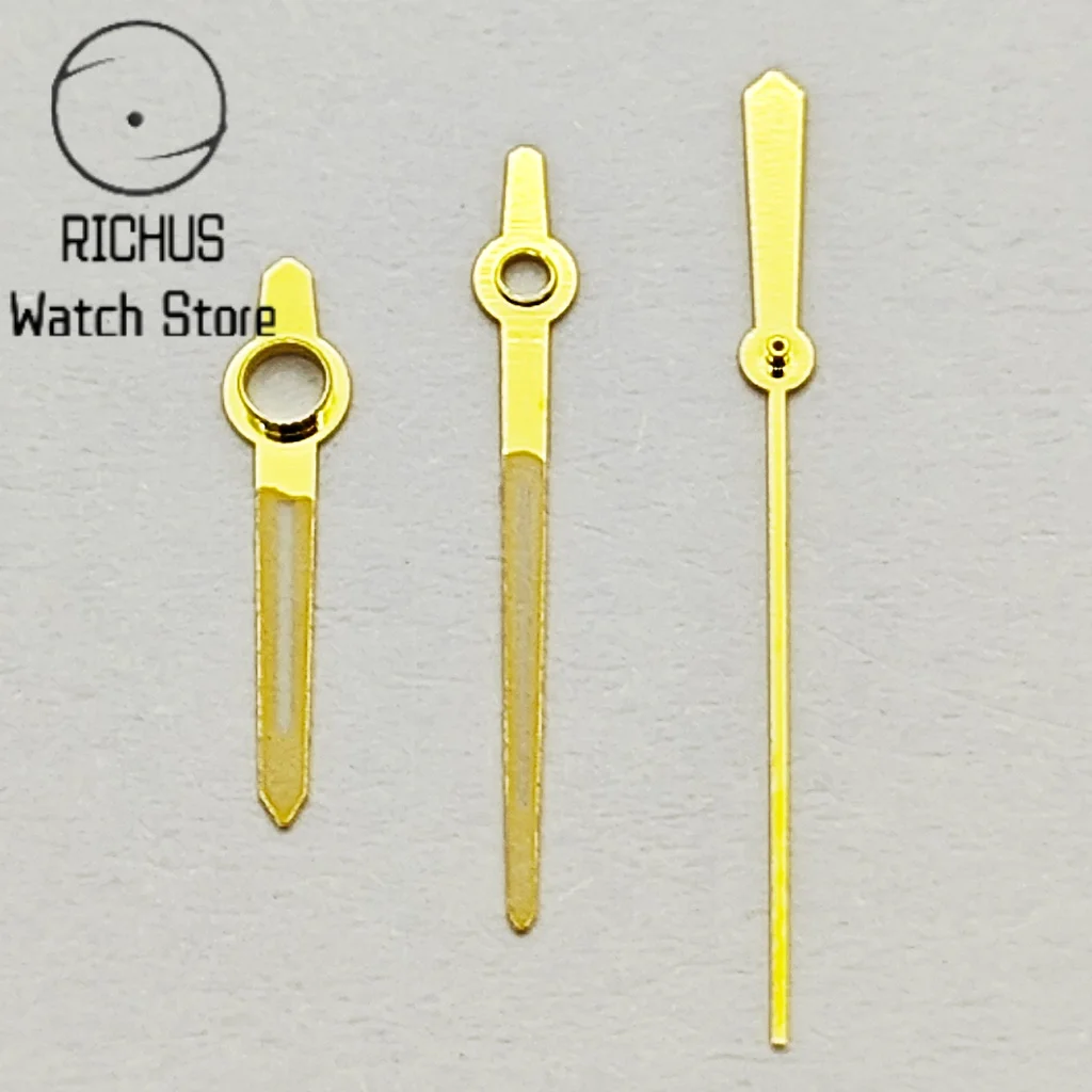 Wskazówki zegarka RICHUS NH35 srebrno-złoto-niebieskie zielone świecące pasujące do mechanizmu automatycznego NH35 NH36 akcesoria