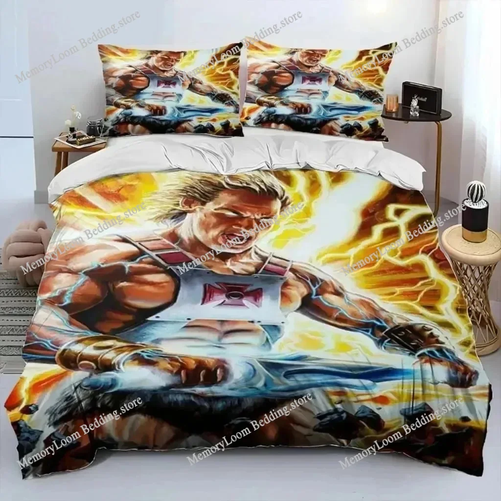 Anime Series Popular The Masters of the Universe Bedding Set Full/Queen Size Duvet Cover Pillowcase Kids Bedroom Decor Soft Set