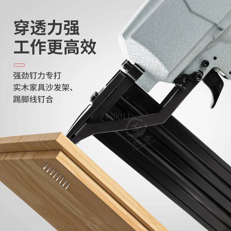 T50 هوائي مستقيم مسدس مسامير النجارة مسدس مسامير الديكور صف مستقيم مسدس مسامير أدوات