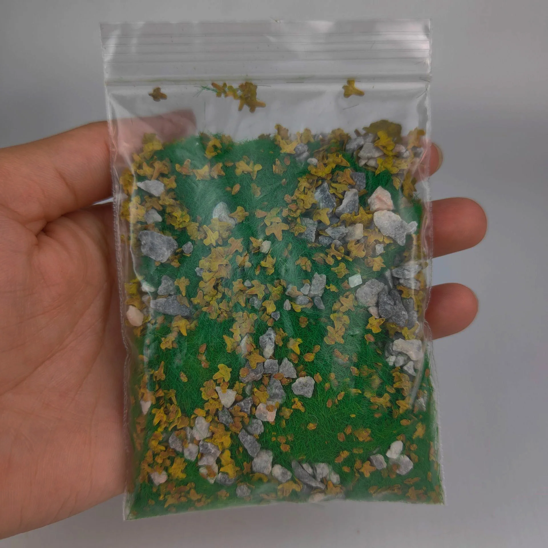 Simulation Grass Powder/Stones/Leaves Mixed Grass Model Kits Diy Mini Scene Layout Materials Diorama Accessories 30g/bag